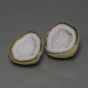 Gemas de geoda de ágata multicolor natural de 37,17 ct, forma elegante, opaco