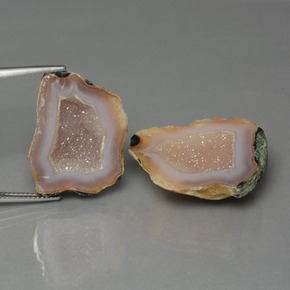 Gemas de geoda de ágata multicolor natural de 41,89 ct, forma elegante, opaco