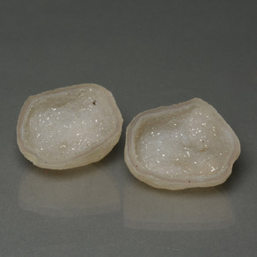 Gemas de geoda de ágata multicolor natural de 16,57 ct, forma elegante, opaco
