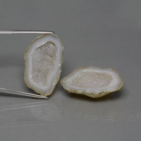 Gemas de geoda de ágata multicolor natural de 43,28 ct, forma elegante, opaco