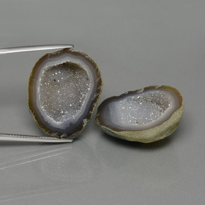 Gemas de Geoda de ágata Multicolor natural de 65.63 ct, Forma elegante, Opaco