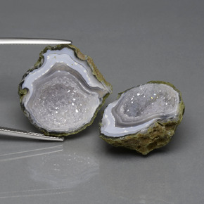 Gemas de geoda de ágata multicolor natural de 62,03 ct, forma elegante, opaco