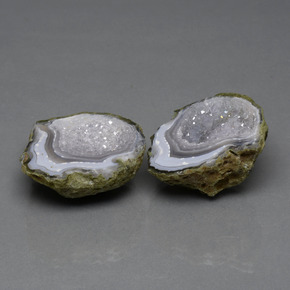 Gemas de geoda de ágata multicolor natural de 62,03 ct, forma elegante, opaco