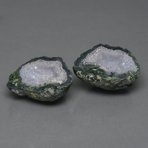 Gemas de geoda de ágata multicolor natural de 66,04 ct, forma elegante, opaco