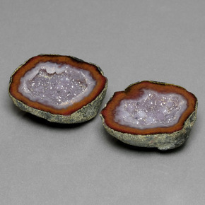 Gemas de geoda de ágata multicolor natural de  ct, forma elegante, opaco