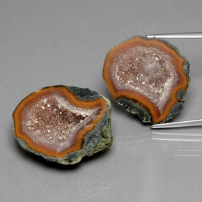 Gemas de Geoda de ágata Multicolor natural de 40.93 ct, Forma elegante, Opaco