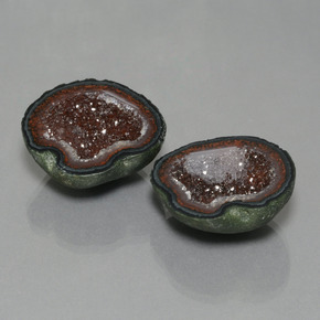 Gemas de Geoda de ágata Multicolor natural de 52.45 ct, Forma elegante, Opaco