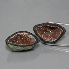 Gemas de geoda de ágata multicolor natural de 39,33 ct, forma elegante, opaco