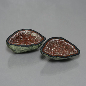 Gemas de geoda de ágata multicolor natural de 39,33 ct, forma elegante, opaco