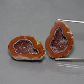 Gemas de Geoda de ágata Multicolor natural de 61.81 ct, Forma elegante, Opaco