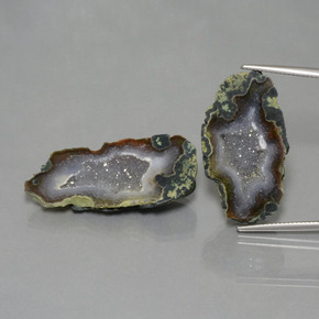 Gemas de Geoda de ágata Multicolor natural de  ct, Forma elegante, Opaco