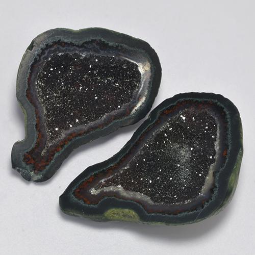 Gemas de Geoda de ágata Multicolor natural de 55.13 ct, Forma elegante, Opaco