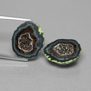 Gemas de Geoda de ágata Multicolor natural de  ct, Forma elegante, Opaco