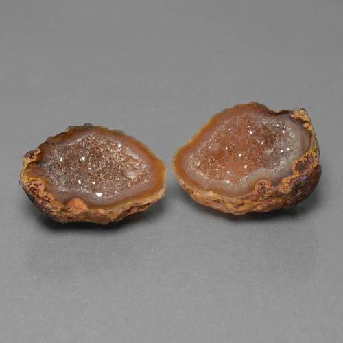 Gemas de geoda de ágata multicolor natural de 29,40 ct, forma elegante, opaco