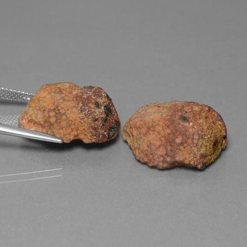 Gemas de geoda de ágata multicolor natural de 29,40 ct, forma elegante, opaco