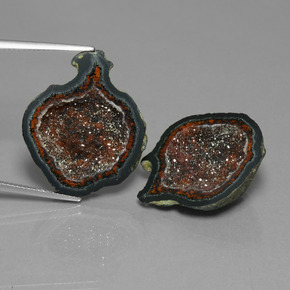 Gemas de Geoda de ágata Multicolor natural de  ct, Forma elegante, Opaco