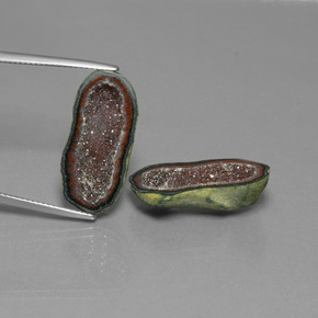 Gemas de Geoda de ágata Multicolor natural de  ct, Forma elegante, Opaco