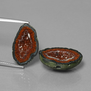 Gemas de Geoda de ágata Multicolor natural de  ct, Forma elegante, Opaco