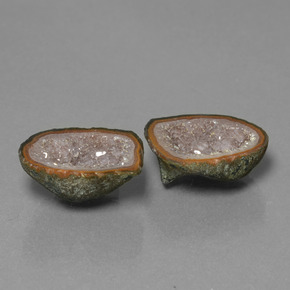 Gemas de Geoda de ágata Multicolor natural de 12.94 ct, Forma elegante, Opaco