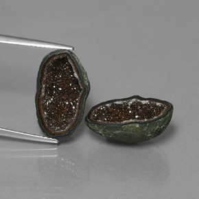 Gemas de geoda de ágata multicolor natural de  ct, forma elegante, opaco