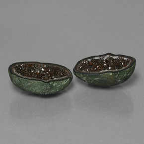 Gemas de geoda de ágata multicolor natural de  ct, forma elegante, opaco