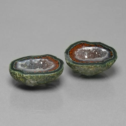 Gemas de Geoda de ágata Multicolor natural de 23.55 ct, Forma elegante, Opaco