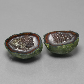 Gemas de geoda de ágata multicolor natural de 26,55 ct, forma elegante, opaco