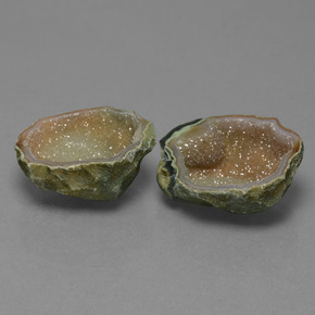 Gemas de Geoda de ágata Multicolor natural de 16.50 ct, Forma elegante, Opaco