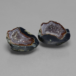 Gemas de geoda de ágata multicolor natural de 41,06 ct, forma elegante, opaco