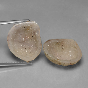 Gemas de geoda de ágata multicolor natural de 21,62 ct, forma elegante, opaco