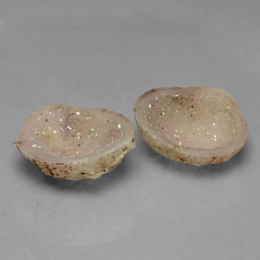 Gemas de geoda de ágata multicolor natural de 21,62 ct, forma elegante, opaco