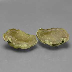 Gemas de geoda de ágata multicolor natural de 18,09 ct, forma elegante, opaco