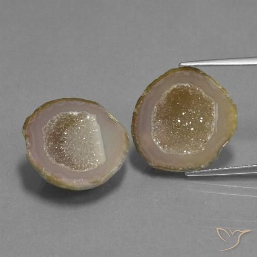 Gemas de Geoda de ágata Multicolor natural de 22.14 ct, Forma elegante, Opaco