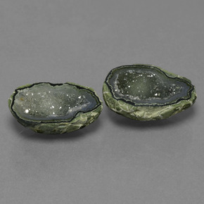 Gemas de Geoda de ágata Multicolor natural de  ct, Forma elegante, Opaco