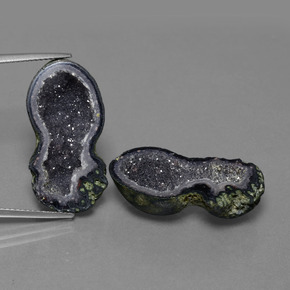 Gemas de Geoda de ágata Multicolor natural de 23.62 ct, Forma elegante, Opaco