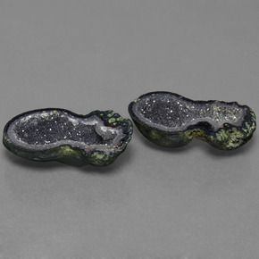 Gemas de Geoda de ágata Multicolor natural de 23.62 ct, Forma elegante, Opaco