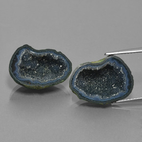 Gemas de Geoda de ágata Multicolor natural de  ct, Forma elegante, Opaco