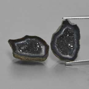 Gemas de geoda de ágata multicolor natural de  ct, forma elegante, opaco