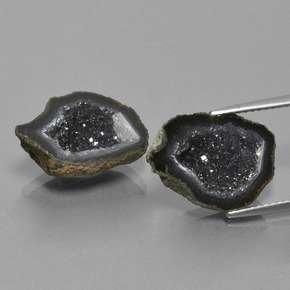 Gemas de geoda de ágata multicolor natural de  ct, forma elegante, opaco