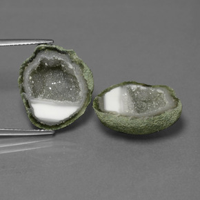 Gemas de Geoda de ágata Multicolor natural de 20.20 ct, Forma elegante, Opaco