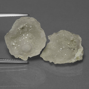 Gemas de geoda de ágata multicolor natural de 11,00 ct, forma elegante, opaco