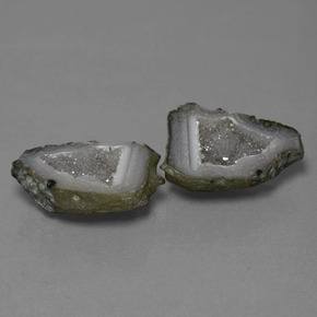 Gemas de geoda de ágata multicolor natural de 23,90 ct, forma elegante, opaco
