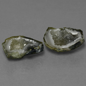 Gemas de geoda de ágata multicolor natural de 14,53 ct, forma elegante, opaco