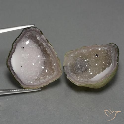 Gemas de geoda de ágata multicolor natural de 35,74 ct, forma elegante, opaco