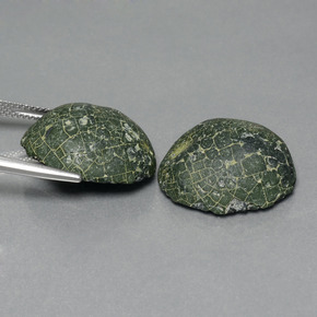 Gemas de Geoda de ágata Verde multicolor natural de 32.52 ct, Forma elegante, Opaco