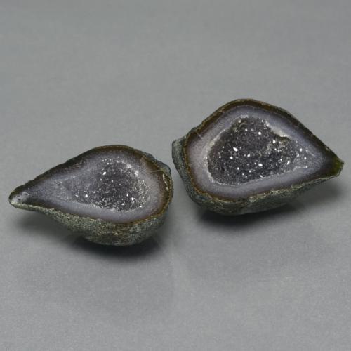 Gemas de geoda de ágata multicolor natural de 26,34 ct, forma elegante, opaco