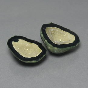 Gemas de Geoda de ágata Multicolor natural de 32.85 ct, Forma elegante, Opaco