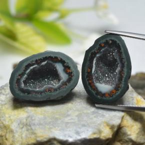 Gemas de Geoda de ágata Multicolor natural de 38.73 ct, Forma elegante, Opaco