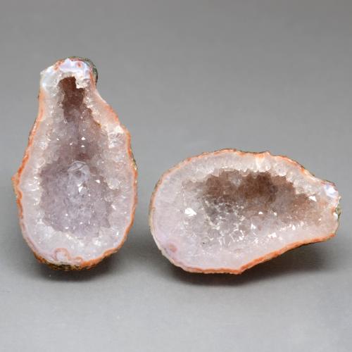 Gemas de geoda de ágata multicolor natural de 17,53 ct, forma elegante, opaco