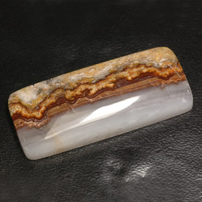Ágata multicolor natural de 45,73 ct, transparente, transparente / translúcido